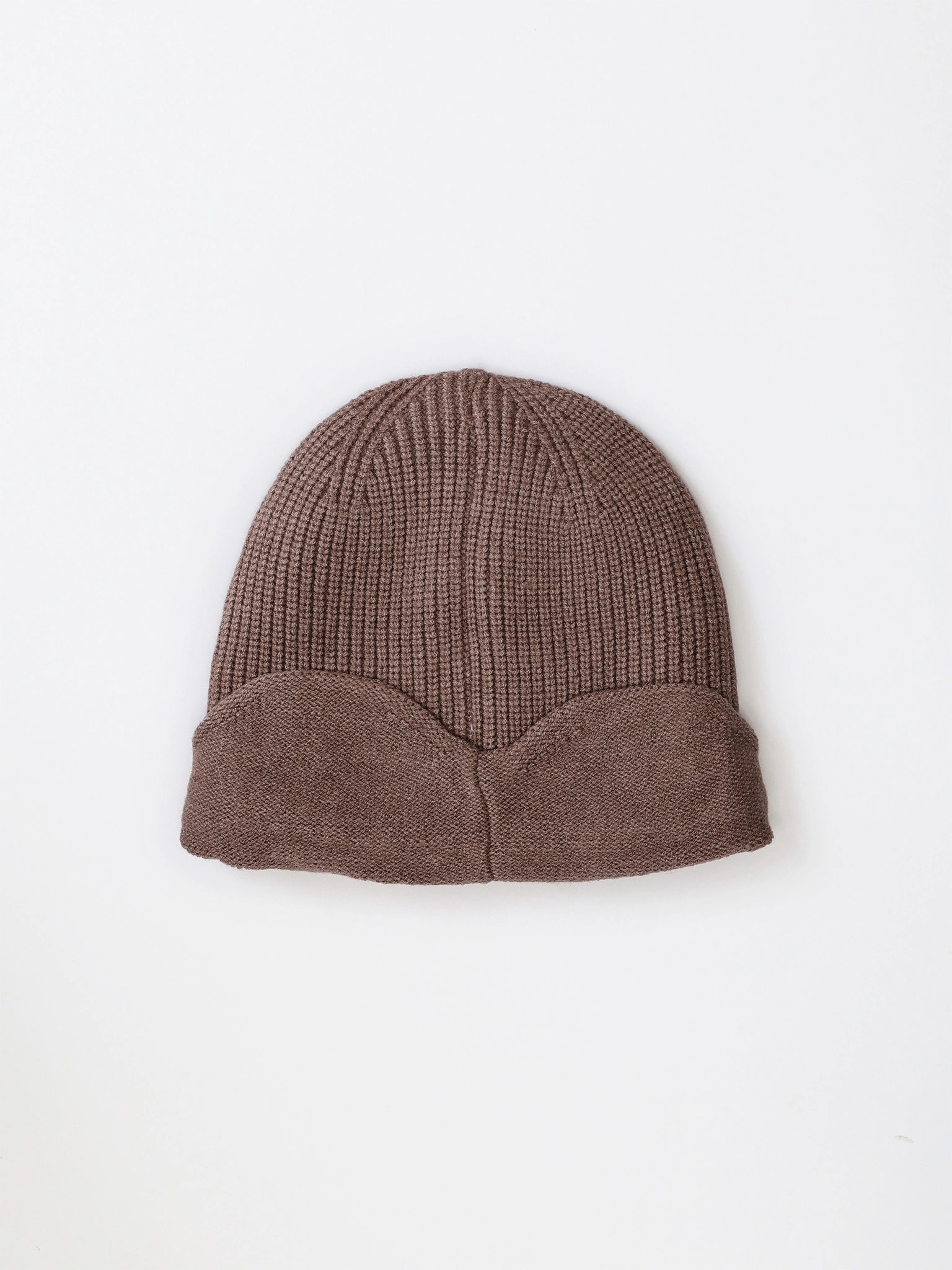 Шапка-бини из смесовой вискозы двойная с отворотом в ассортименте